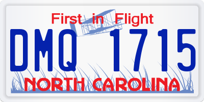 NC license plate DMQ1715