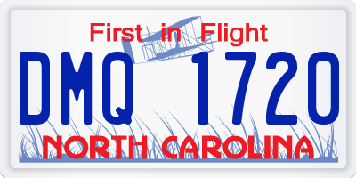 NC license plate DMQ1720