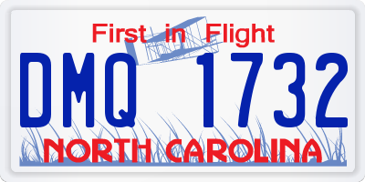 NC license plate DMQ1732
