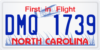 NC license plate DMQ1739