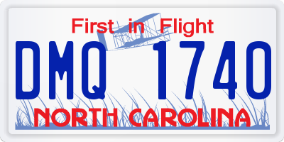 NC license plate DMQ1740