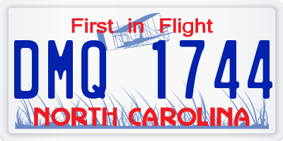 NC license plate DMQ1744