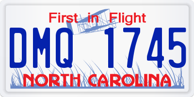 NC license plate DMQ1745