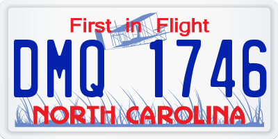 NC license plate DMQ1746