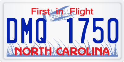 NC license plate DMQ1750