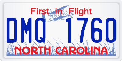 NC license plate DMQ1760
