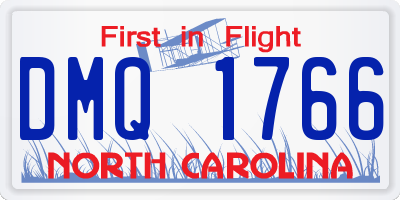 NC license plate DMQ1766