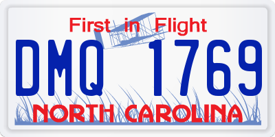 NC license plate DMQ1769