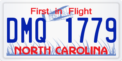 NC license plate DMQ1779