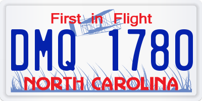 NC license plate DMQ1780