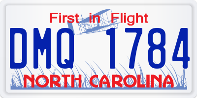 NC license plate DMQ1784