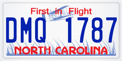 NC license plate DMQ1787