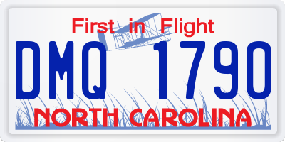 NC license plate DMQ1790