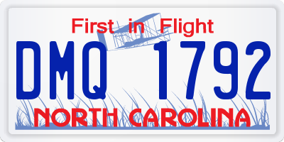 NC license plate DMQ1792