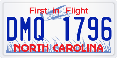 NC license plate DMQ1796