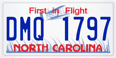 NC license plate DMQ1797