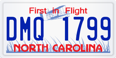 NC license plate DMQ1799