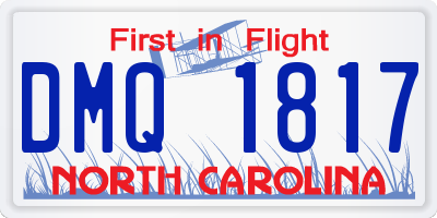 NC license plate DMQ1817