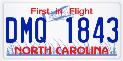 NC license plate DMQ1843