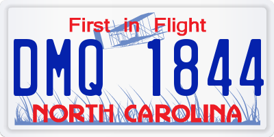 NC license plate DMQ1844