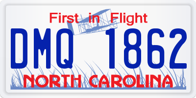 NC license plate DMQ1862