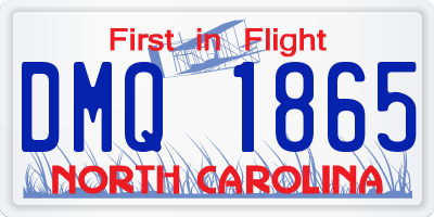 NC license plate DMQ1865