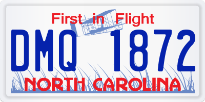 NC license plate DMQ1872