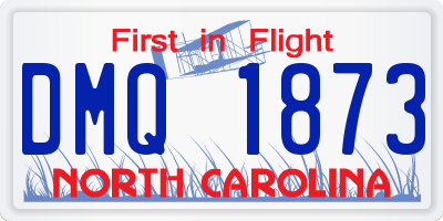 NC license plate DMQ1873