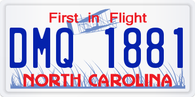 NC license plate DMQ1881