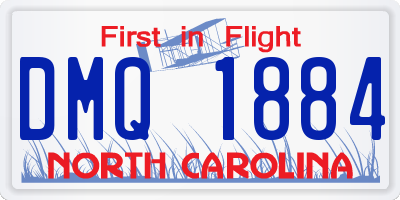 NC license plate DMQ1884
