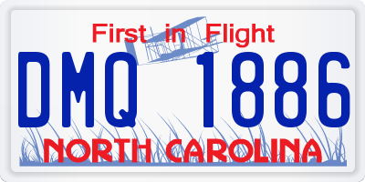 NC license plate DMQ1886