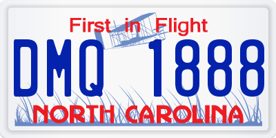 NC license plate DMQ1888