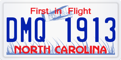 NC license plate DMQ1913