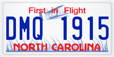 NC license plate DMQ1915