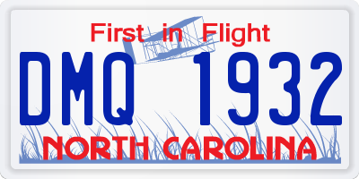 NC license plate DMQ1932