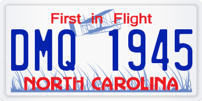 NC license plate DMQ1945