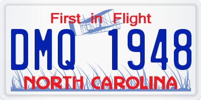 NC license plate DMQ1948