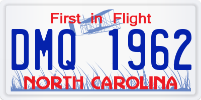 NC license plate DMQ1962