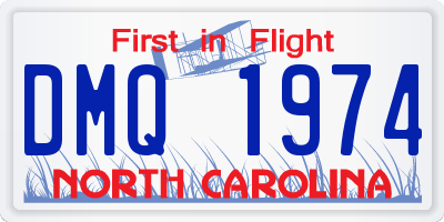 NC license plate DMQ1974