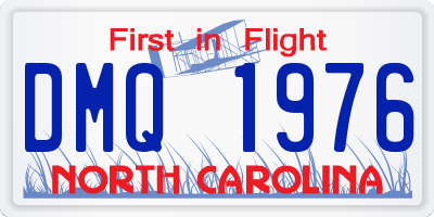 NC license plate DMQ1976