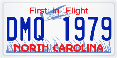 NC license plate DMQ1979