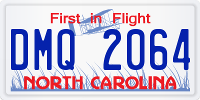 NC license plate DMQ2064