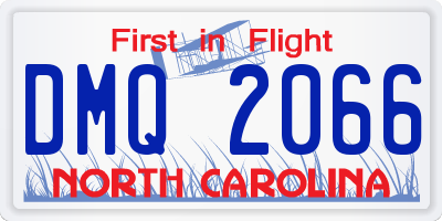 NC license plate DMQ2066