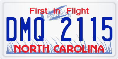 NC license plate DMQ2115