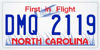 NC license plate DMQ2119
