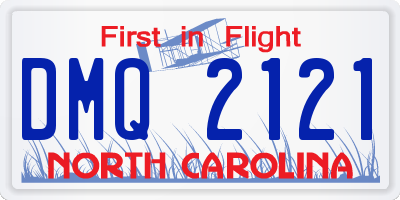 NC license plate DMQ2121