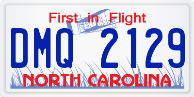NC license plate DMQ2129