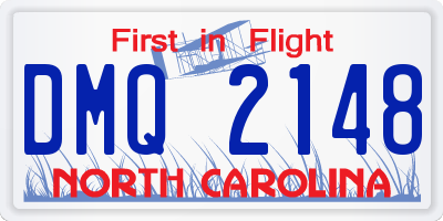 NC license plate DMQ2148