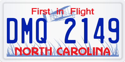 NC license plate DMQ2149