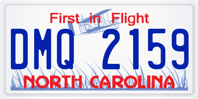 NC license plate DMQ2159